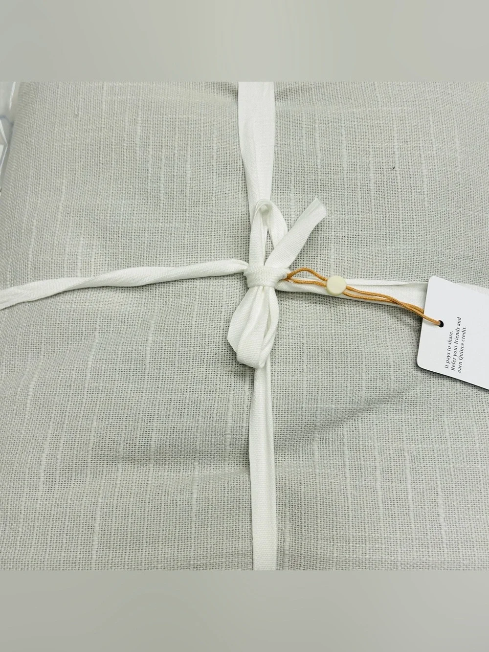 NWT QUINCE Set Of 2 48x96 Cotton Slub Room Darkening Curtains Cloud 9701